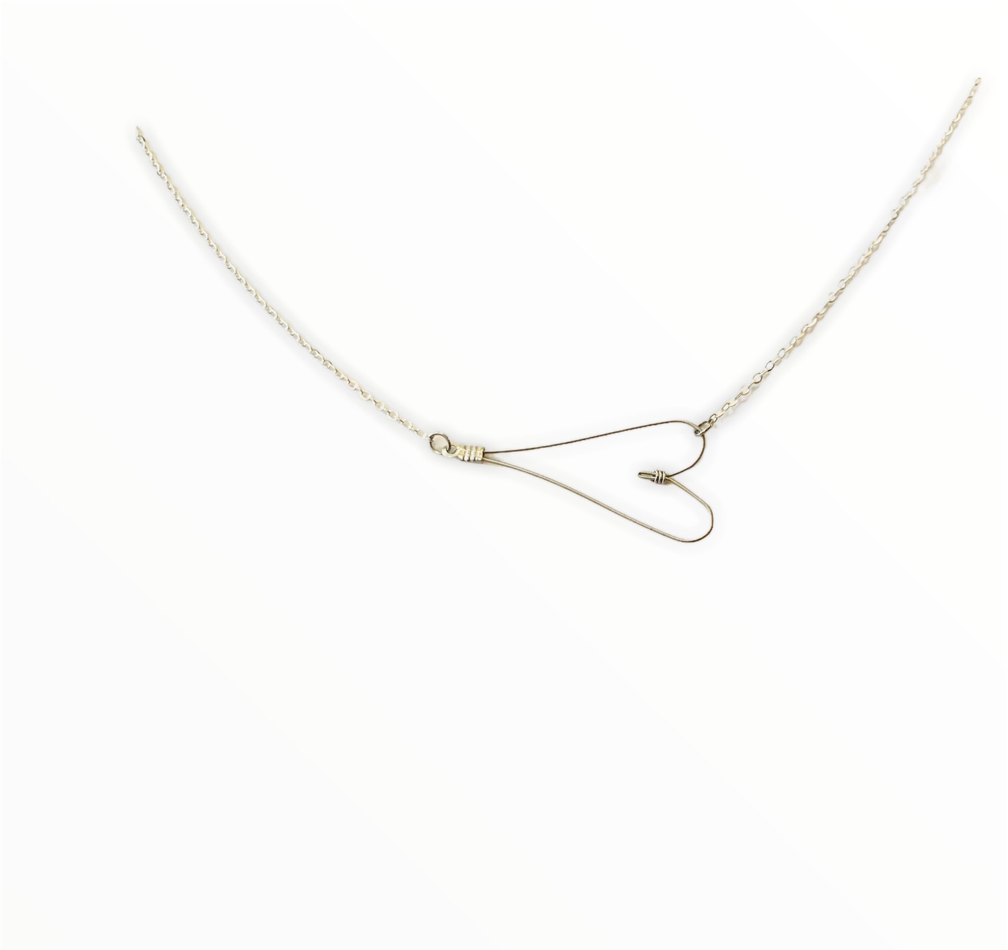 Waterproof* Sideways Heart Necklace: Gold, Silver Or Rose - Nissa Jewelry